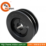 錐套皮帶輪SPB-1槽2槽 三角皮帶輪，漲緊式皮帶輪，傳動(dòng)帶輪，皮帶盤(pán)，歐標(biāo)皮帶輪，德標(biāo)皮帶輪，鑄鐵或鑄鋼，鑄鋁皮帶輪，球鐵皮帶輪